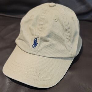 Polo by Ralph Lauren Khaki Cap with Blue Logo 12M-24M